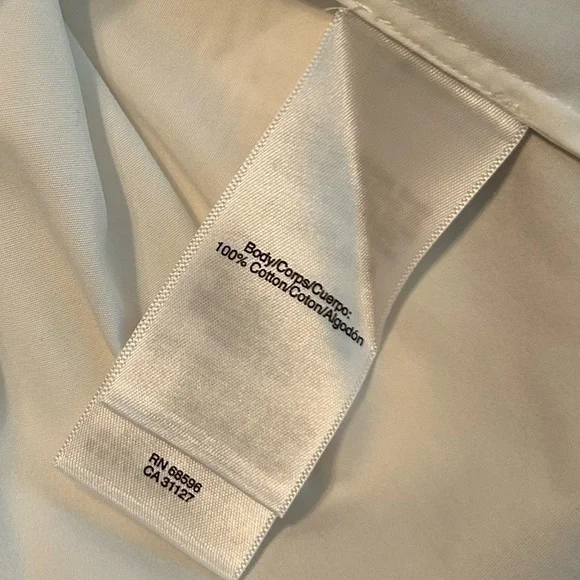 NWOT Donna Karan Cold Shoulder Crisp White Button Down Shirt - Picture 11 of 11